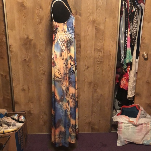 Awesome Sleeveless Long Designer Dress with Hearts ❤️ and Sequins-VALENTINES DAY - Picture 9 of 16